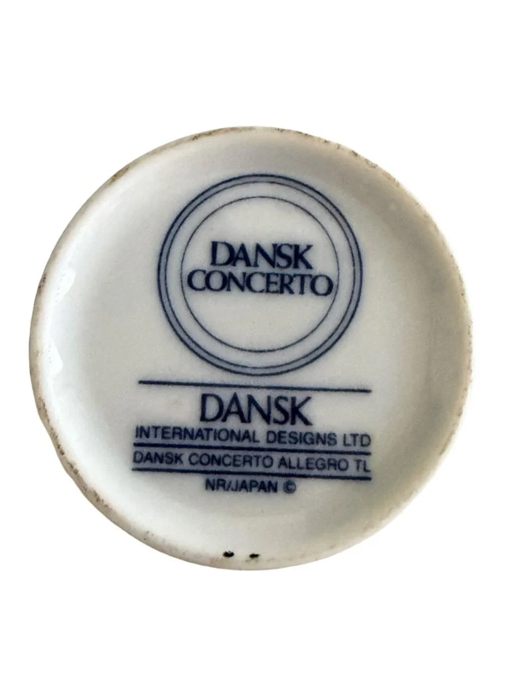 Vintage Dansk Concerto Allegro Condiment Jar Mustard Pot Niels Refsgaard Blue Wh